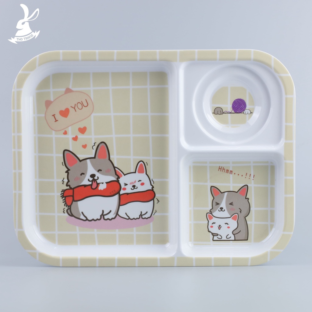Bộ chén dĩa ăn dặm trẻ em hoa văn Puppy Love cao cấp thương hiệu Superware