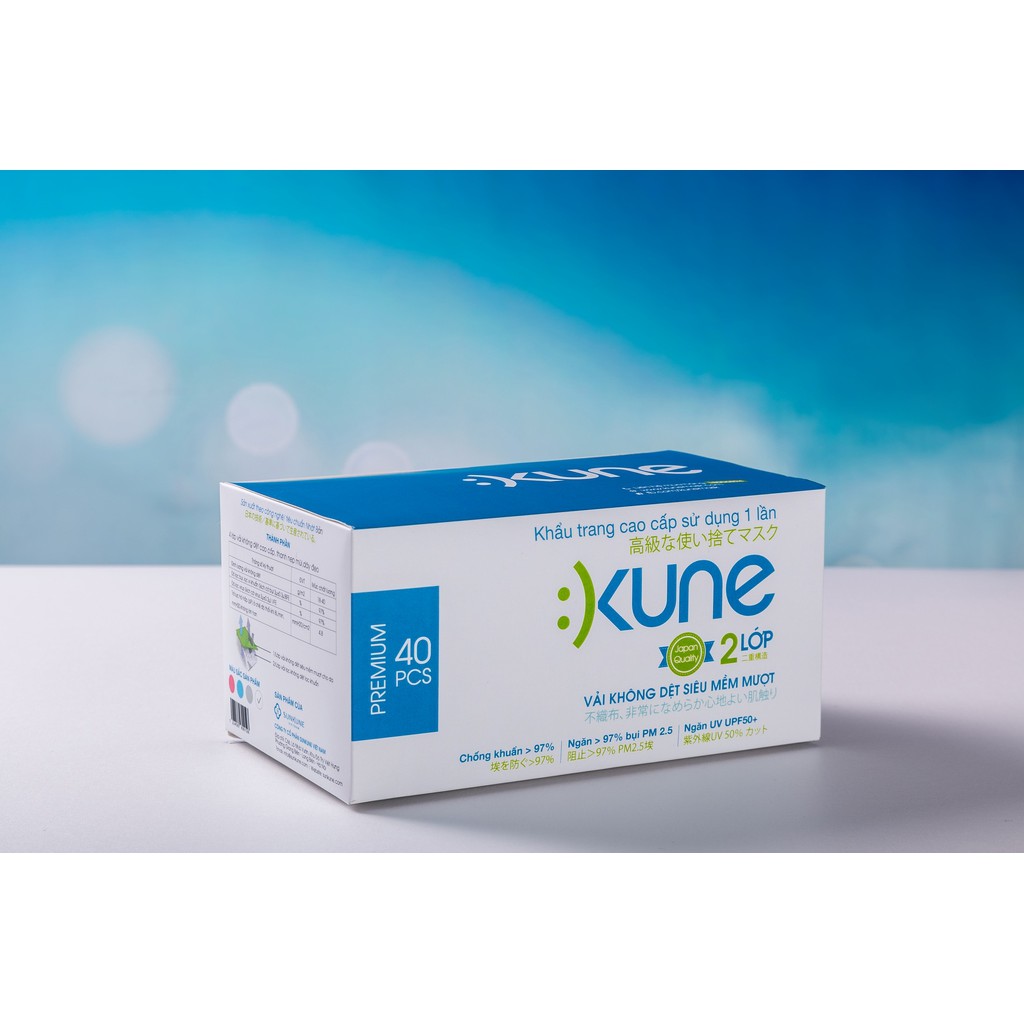 [Hết] HỘP KHẨU TRANG Y TẾ CAO CẤP SIÊU MỀM MƯỢT NHẬT BẢN KUNE FRESH 2 LỚP - HỘP 40 CHIẾC | BigBuy360 - bigbuy360.vn