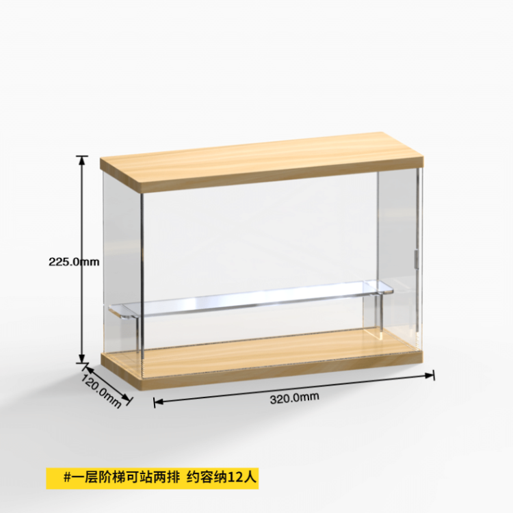 A Acrylic mù hộp lưu trữ hiển thị bong bóng Mart đơn popmart mui xe biệt thự trong suốt cầm tay ngăn bụi