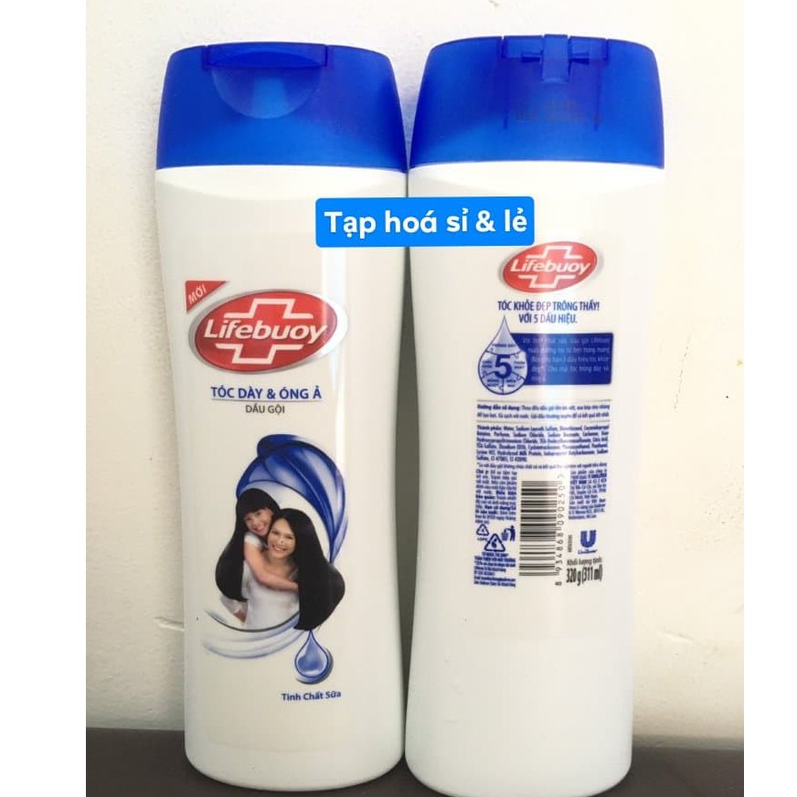 Dầu gội Lifebuoy xanh tóc dày óng ả 320g
