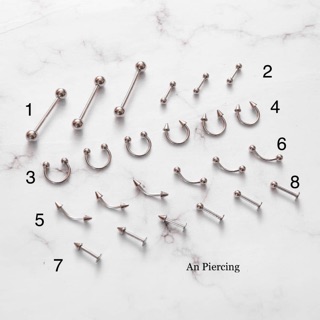 1 chiếc khuyên bằng thép y tế JOLLY dùng trong xỏ khuyên piercing