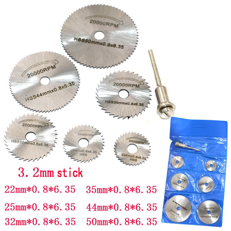 Set 7 Lưỡi Cưa HSS Tốc Độ Cao Chuyên Dụng Cắt Gỗ