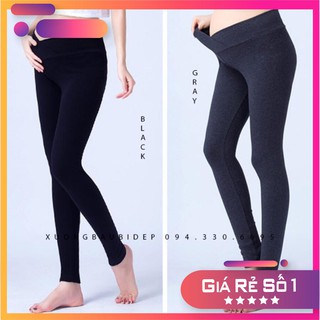 Quần legging bầu cạp chéo chất cotton