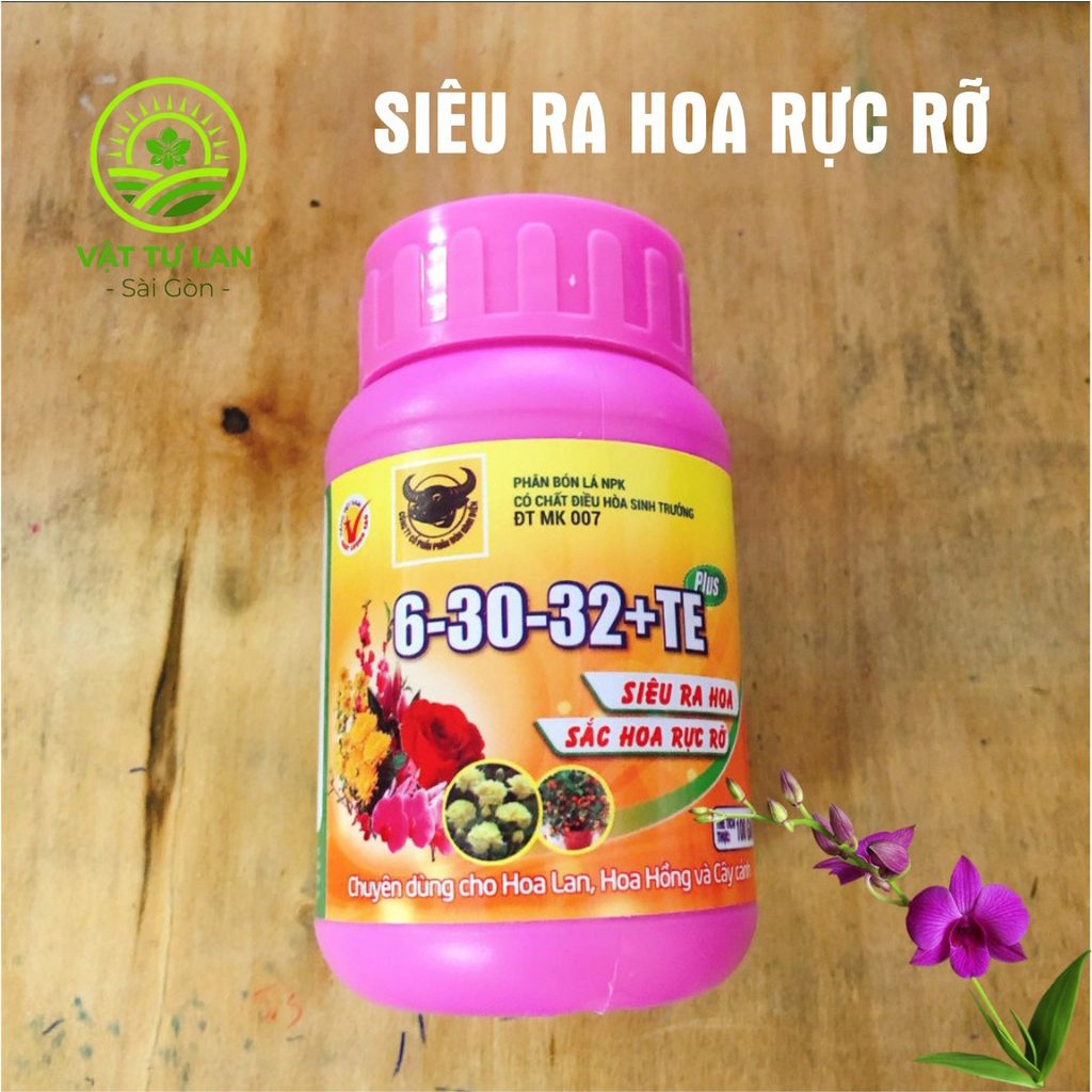PHÂN ĐẦU TRÂU 6-30-32 100gram KÍCH TRỔ HOA VÀ RA HOA ĐỒNG LOẠT6567