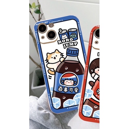 Ốp lưng iphone lưng cạnh vuông giả lp12 hình coca roro cute 5s/6/6plus/6s/6splus/7/7plus/8/8plus/x/xr/xs/11/12/pro/proma