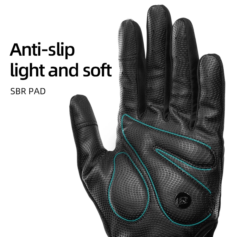 Găng tay cảm ứng đầy đủ ngón ROCKBROS SBR hấp thụ sốc và chống trượt tiện lợi cho tập gym/lái xe đạp leo núi/mô tô