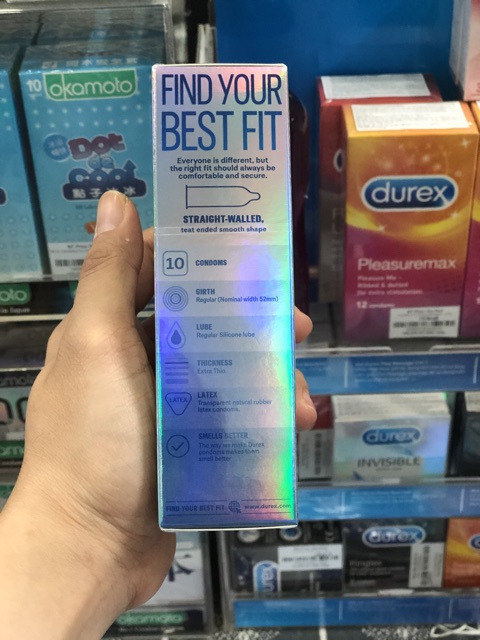 Bao cao su Durex Invisible (CHÍNH HÃNG) - BCS siêu mỏng, giúp cảm giác yêu chân thực