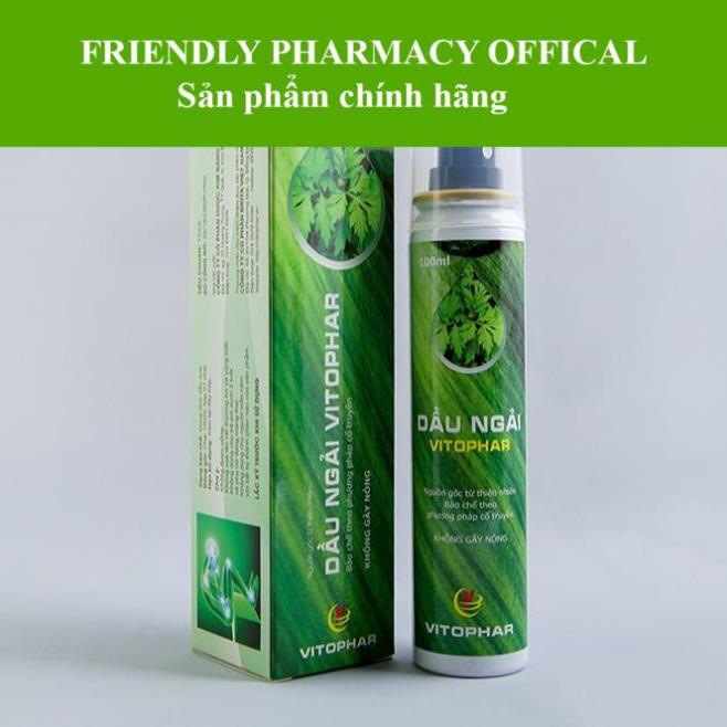 Tinh Dầu Ngải Cứu Vitophar 100ml - Mua 03 tặng 01 - Giảm đau nhức xương khớp, thoái hóa