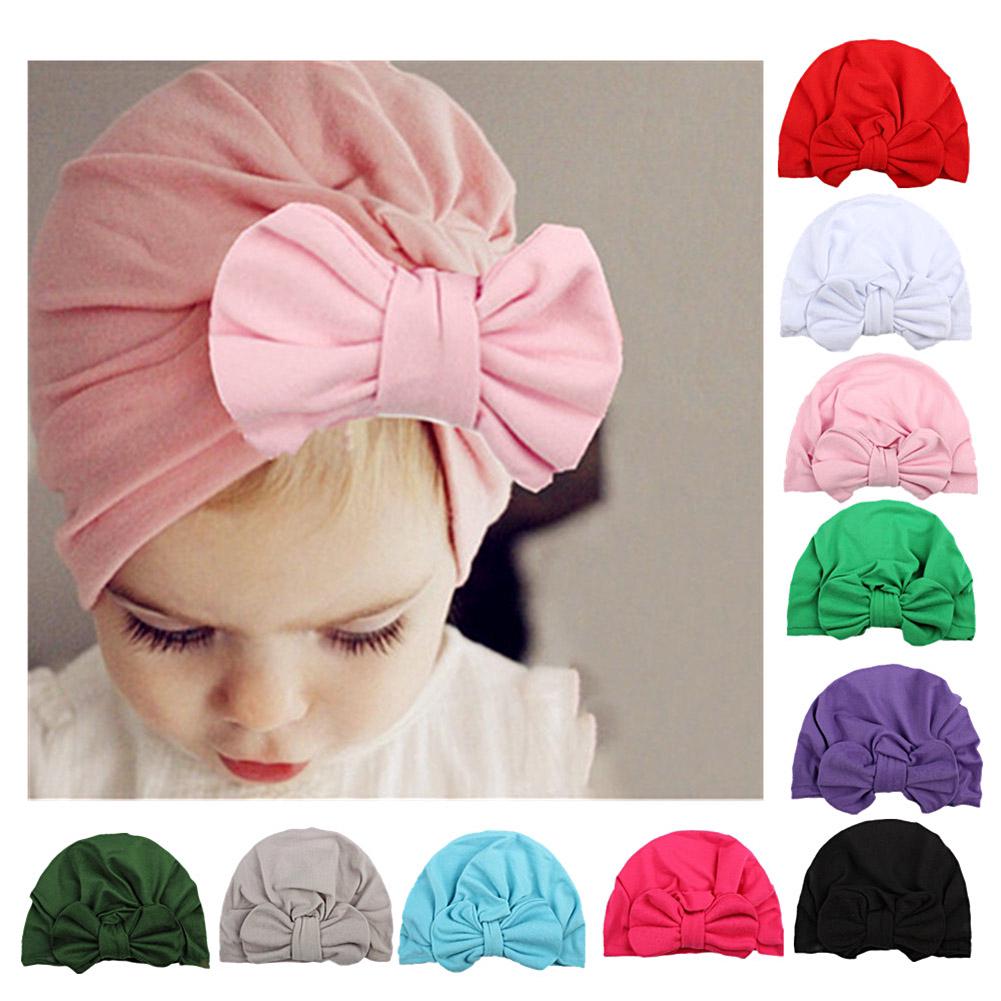 Mũ turban thắt nơ cho bé