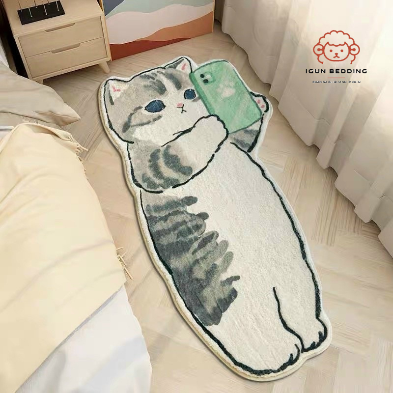Thảm decor hình mèo IGUN BEDDING siêu đáng yêu