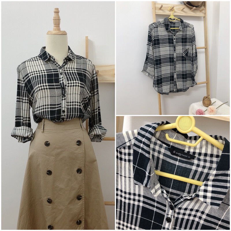 Sơ mi kẻ caro siêu đỉnh dưới 65 kg