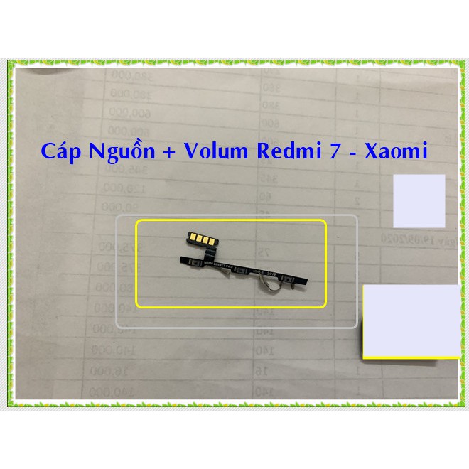 Cáp nguồn + volum Redmi 7 - Xiaomi