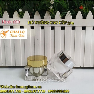LỌ MỸ PHẨM VUÔNG CAO CẤP 30g ( HÌNH THẬT)
