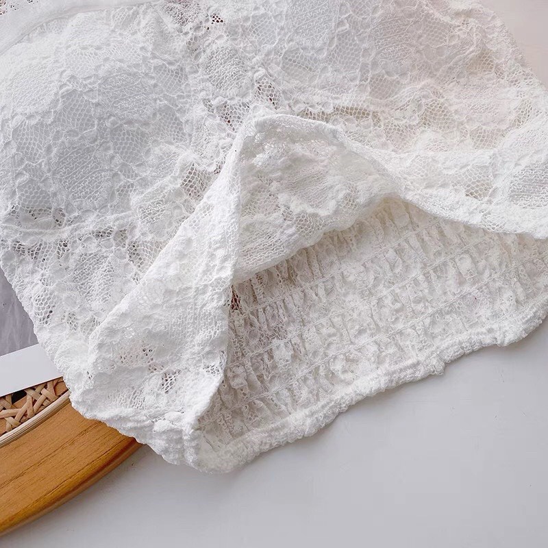 Áo bra ren họa tiết tròn xinh xắn có mút ngực