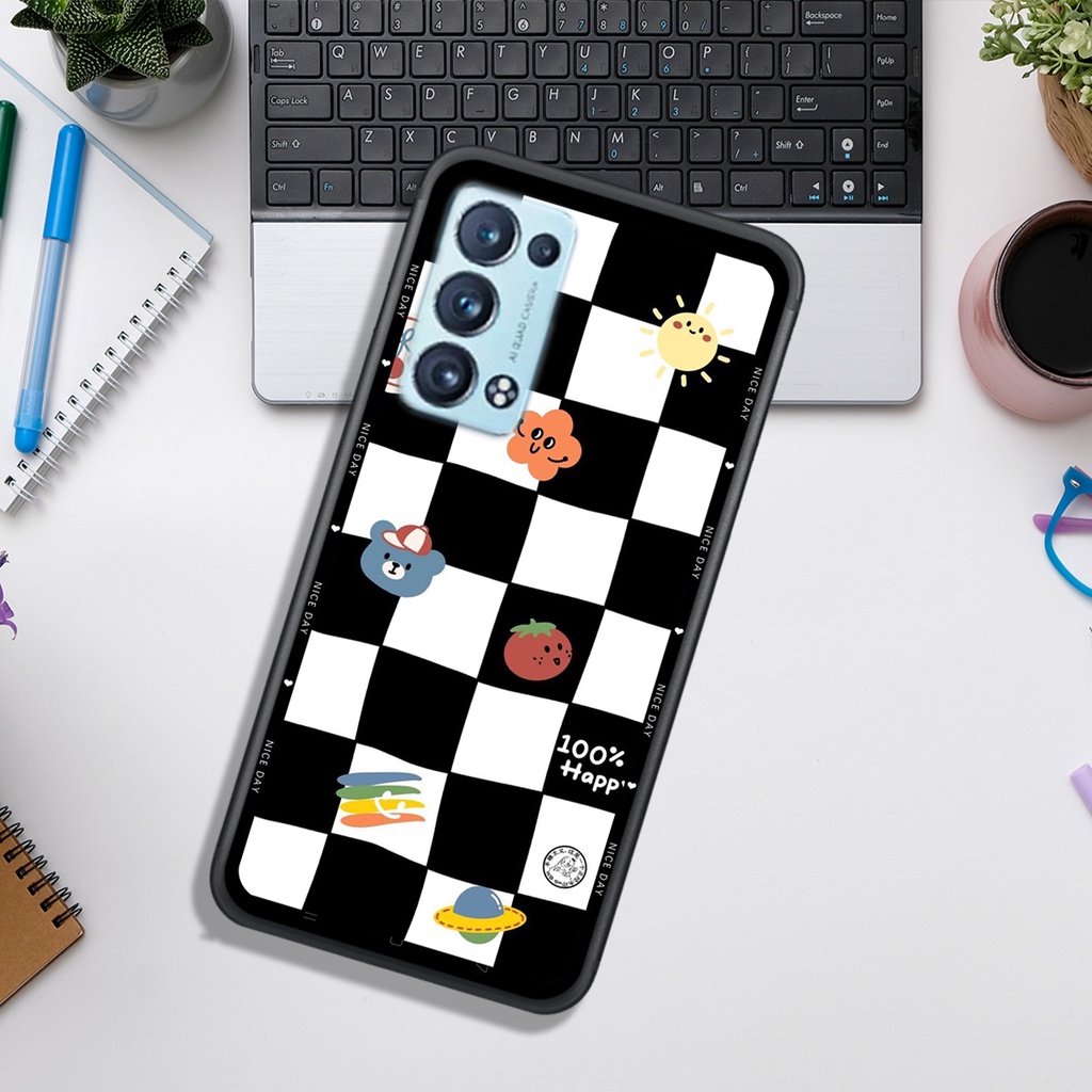 Ốp Lưng OPPO RENO 6 4G - RENO 6 5G - RENO 6Z , In Hình &quot;Black Heart&quot; Phong Cách Đẹp.