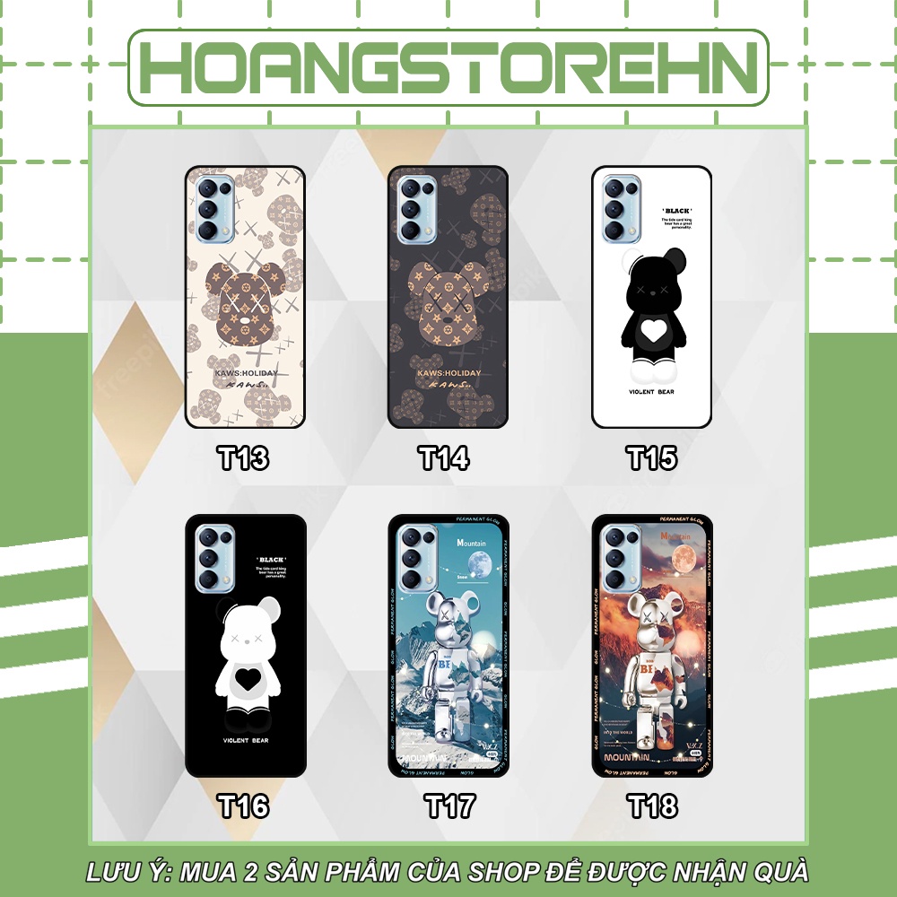 Ốp Oppo Reno5 4G / Reno5 5G / Reno 5 in hình họa tiết Mountain, Be@rbrick dễ thương (T13 - T18)