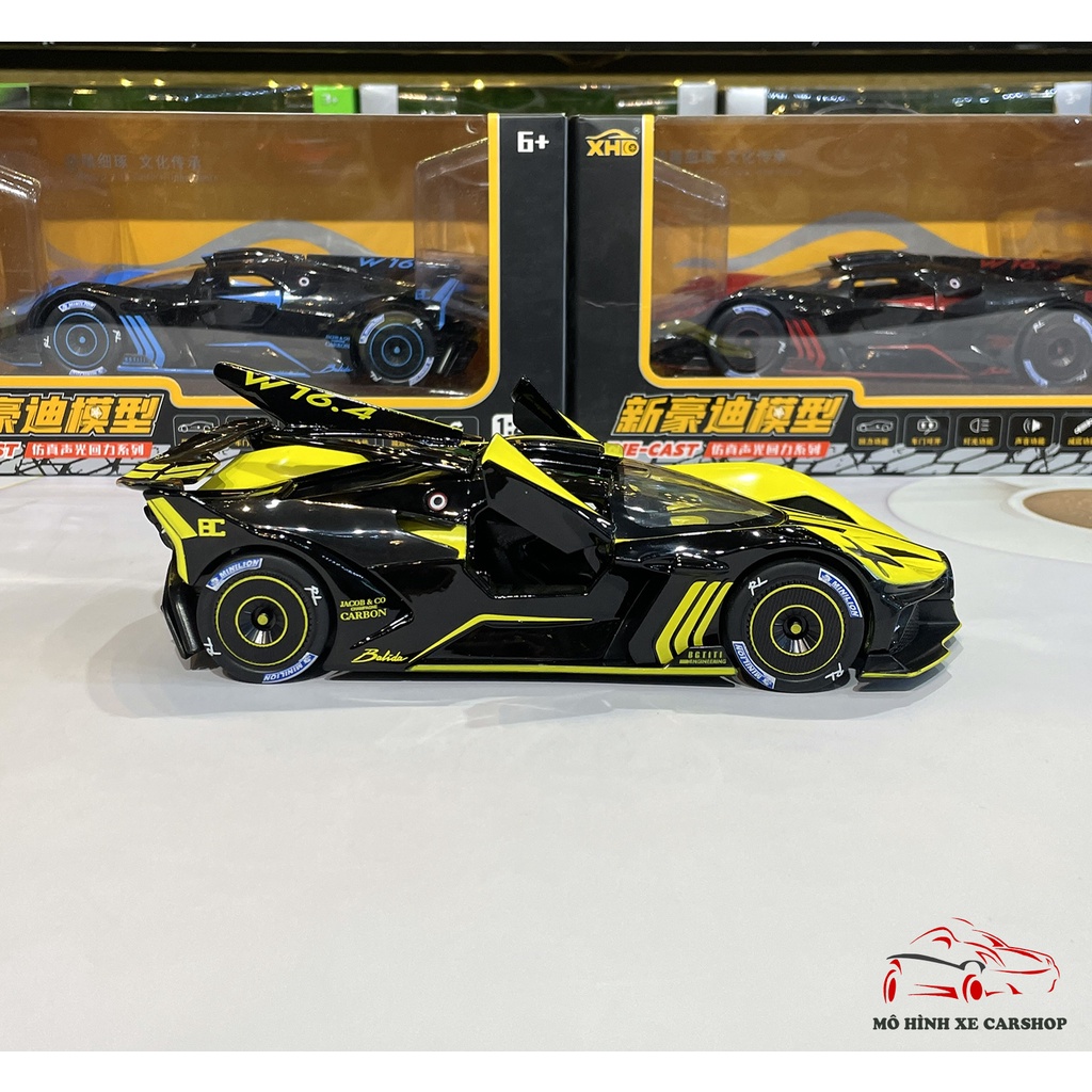 Mô hình xe kim loại siêu xe Bugatti Bolide tỉ lệ 1:24 hãng XHD 3 màu