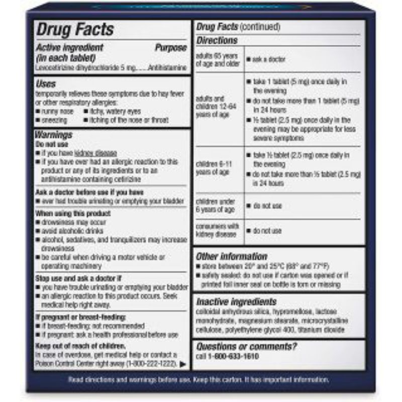 [ DATE 2024 ] Xyzál Állergy 24h Tablets 55 viên
