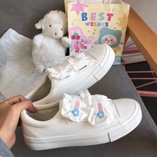 Giày học sinh ulzzang Trắng quai dán xinh