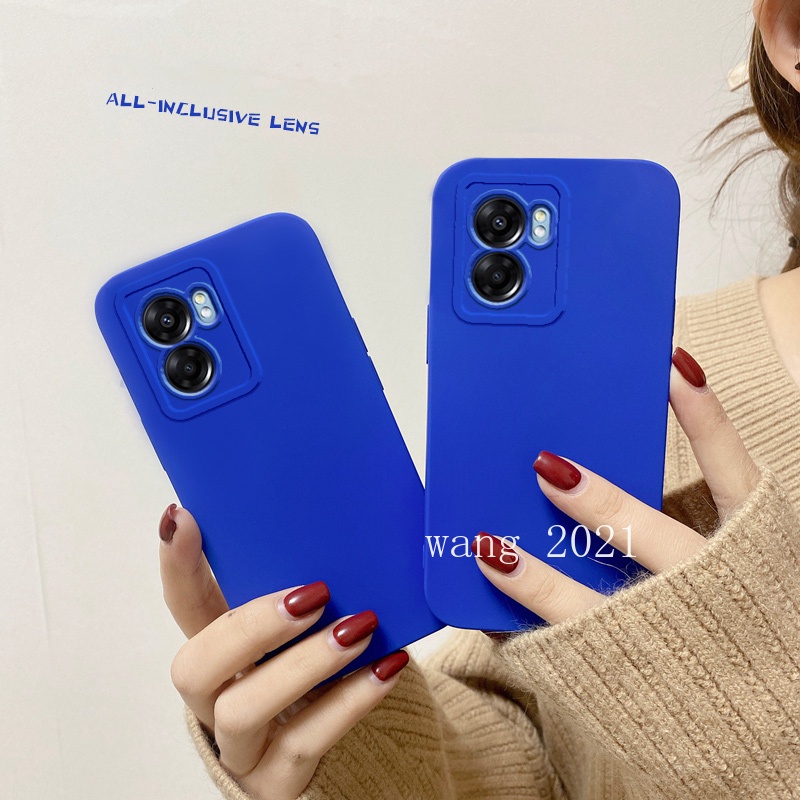 Ốp Điện Thoại Silicone Mềm Màu Trơn Mẫu Mới Phong Cách Hàn Quốc Cho OPPO A77 5G A57 A96 A76 4G 2022