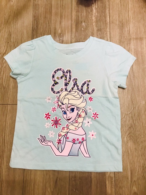 Size 3-5t Áo tay ngắn bé gái cotton xuất dư