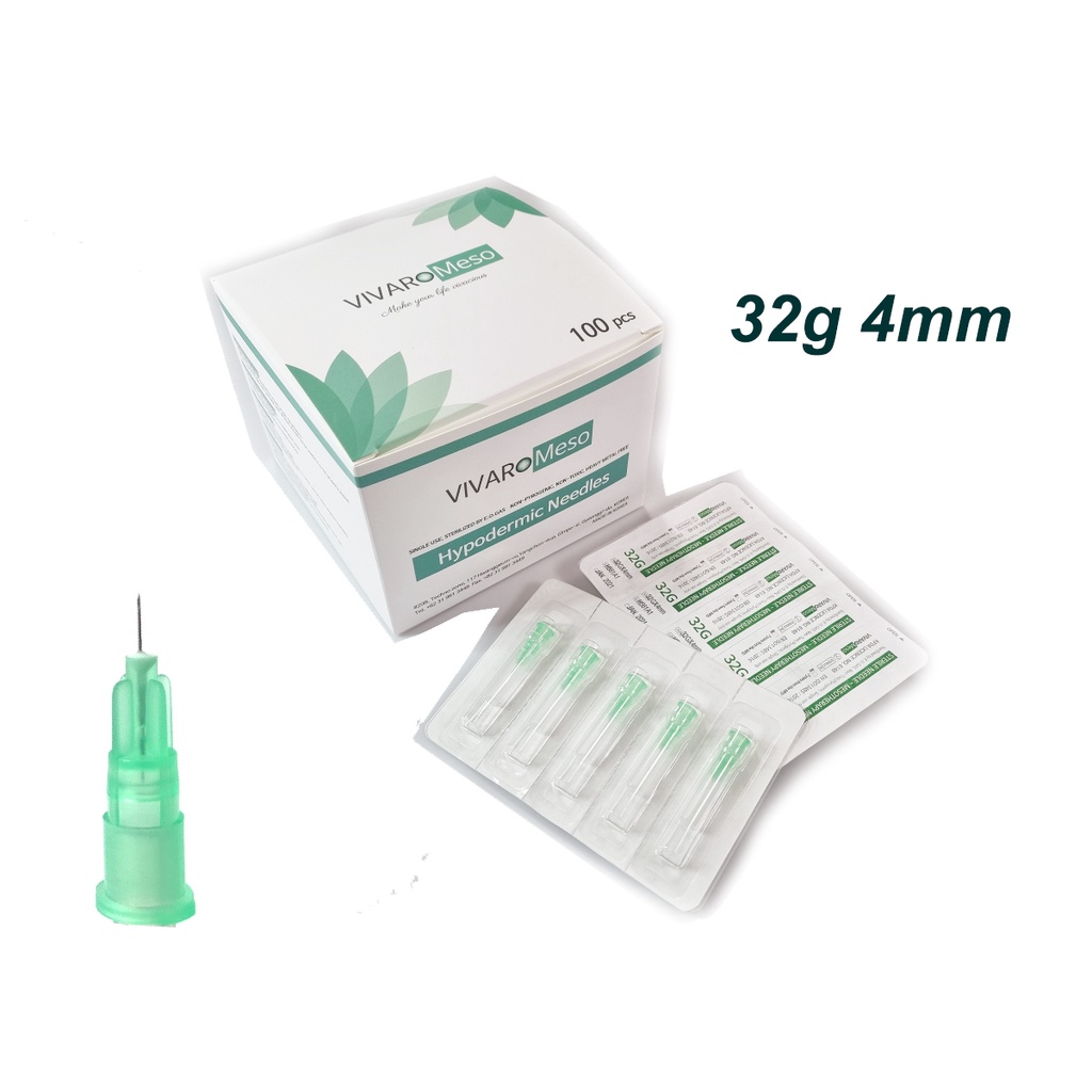 Đầu kim meso 32G Hàn Quốc 4mm, 13mm tiêm dưỡng chất căng bóng da PRP cá hồi hàng cao cấp- nano needle mesotherapy
