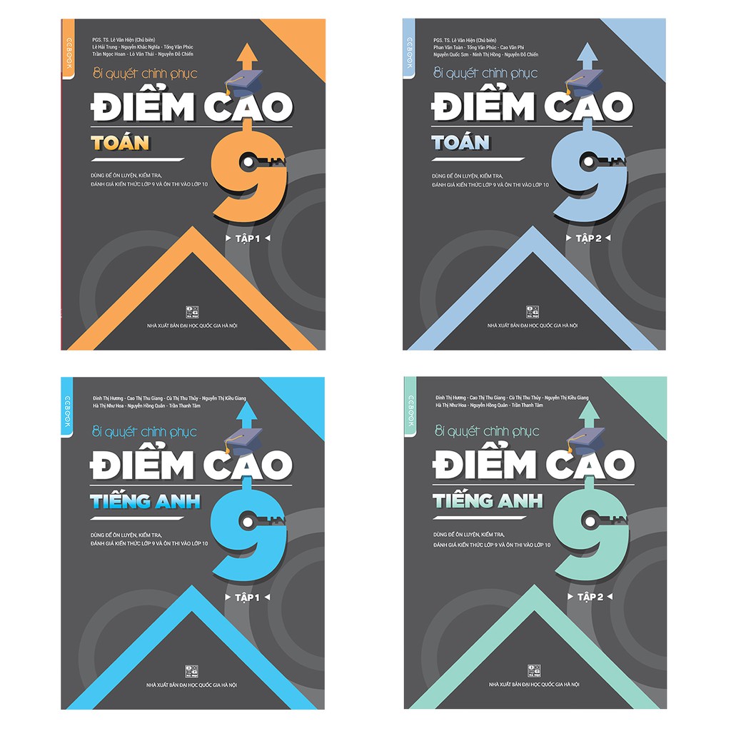Sách - Bí quyết chinh phục điểm cao Toán học - Tiếng anh lớp 9 (4 cuốn)