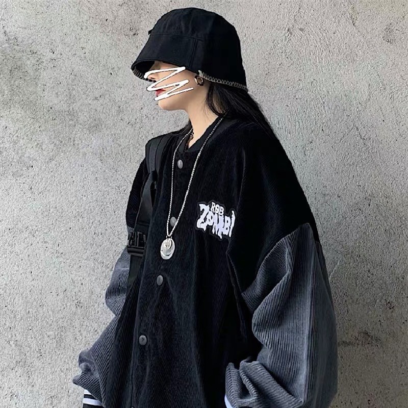 [Mã SKAMA06 giảm 8% TỐI ĐA 50K đơn250K] Áo khoác bomber nhung bóng chày đen phối tay xám from unisex nam và nữ | BigBuy360 - bigbuy360.vn