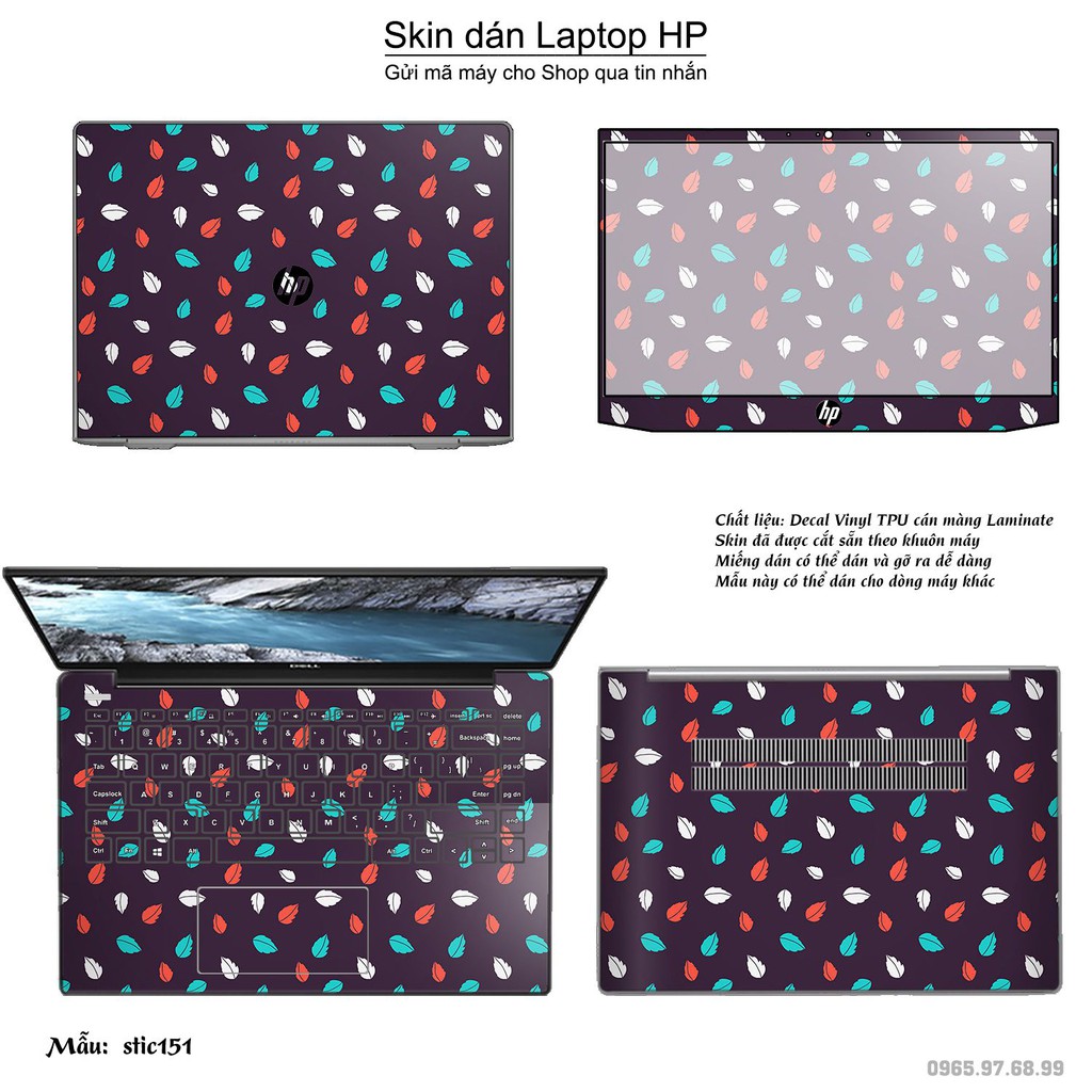 Skin dán Laptop HP in hình Hoa văn sticker nhiều mẫu 25 (inbox mã máy cho Shop)