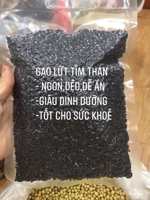 (1kg)Gạo lứt đen dẻo Điện Biên thơm ngon gói( Hút chân không)