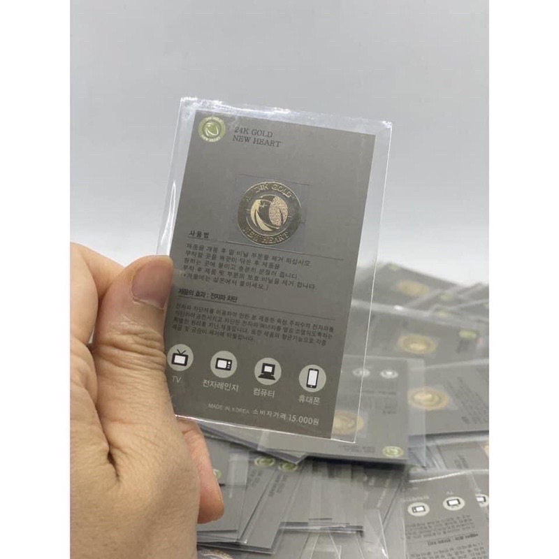 Miếng dán chắn sóng điện từ mạ vàng 24k GOLD NEW HEART Made in korea