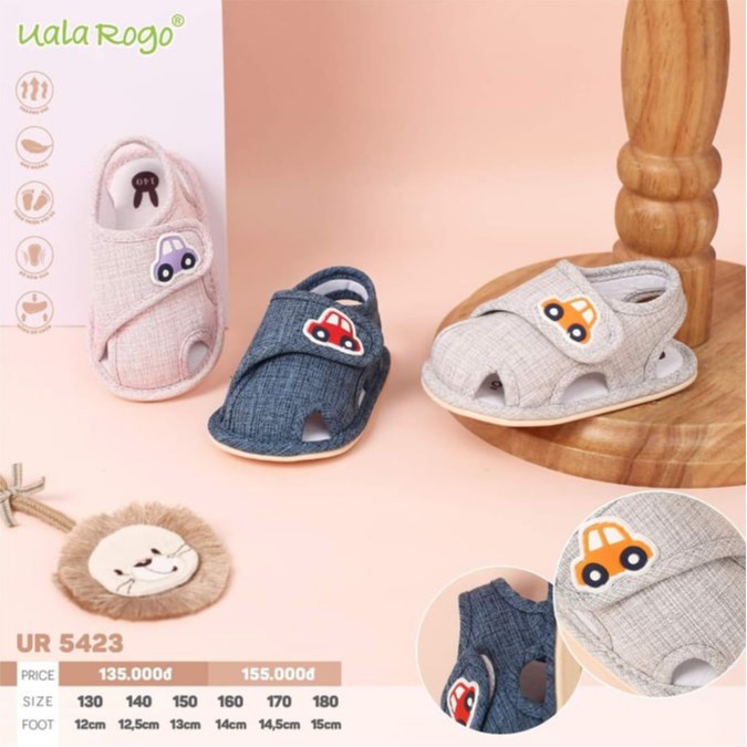 GIÀY SANDAL TẬP ĐI HÌNH XE HƠI UALA&amp;ROGO CHO BÉ