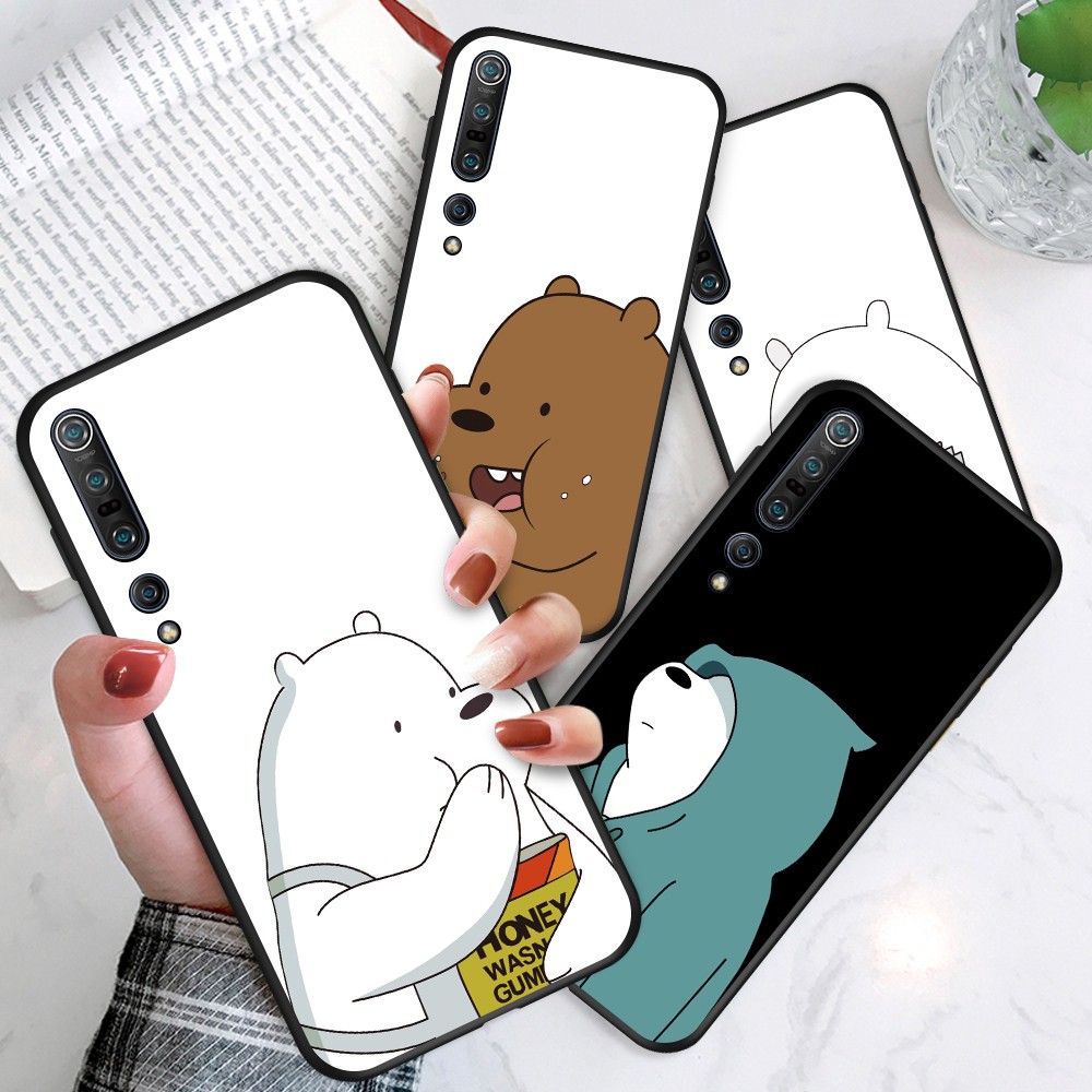 Xiaomi Mi Mix3 Max2 Max3 Mix 2 2S Max 3 Mix2 Mix2S xioami For Soft Case Silicone Casing TPU Cute Cartoon Lovely Brown White Stupid Bear Phone Full Cover simple Macaron matte Shockproof Back Cases