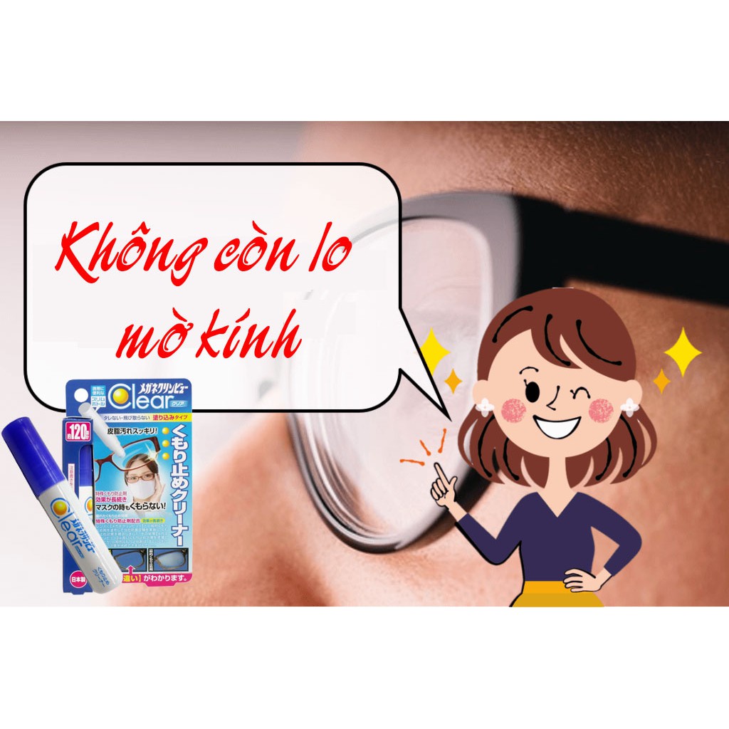 Combo 1 hộp giấy lau kính và 1 bút lau kính chống mờ hơi nước Nhật Bản