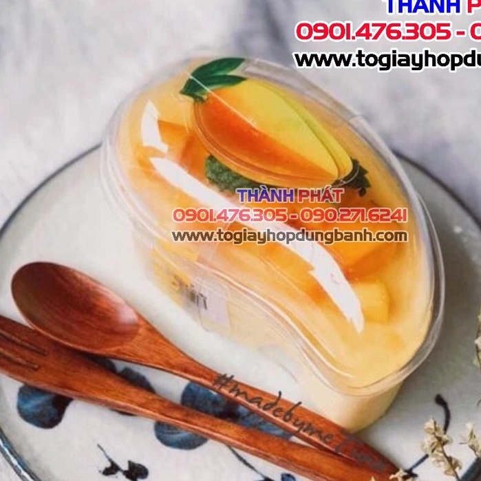 50 Hộp Xoài XY588 đựng bánh lạnh tiramisu, panna cotta, chesse cake