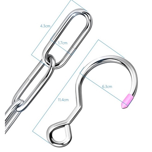 Dây phơi inox, dây phơi quần áo, dây phơi treo quần áo có 2 móc -SG