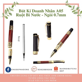 Bút kí doanh nhân a05 - vỏ kim loại vân gỗ cao cấp- ngòi 0.7mm