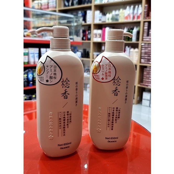 Dầu gội, xả Hoa Anh Đào OKANEN SAKURA 650ml