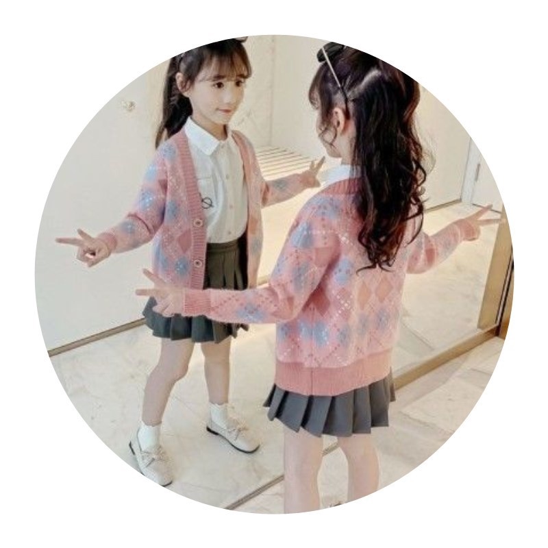 Áo khoác Cardigan dệt kim thời trang cho bé