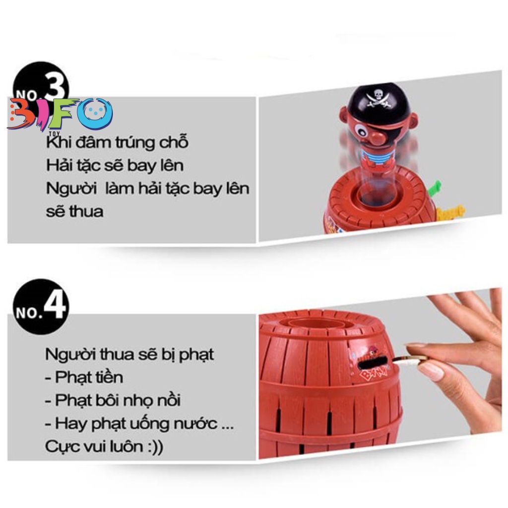 Đồ chơi Đâm hải tặc Pop-Up Pirate (cỡ đại) 24 kiếm