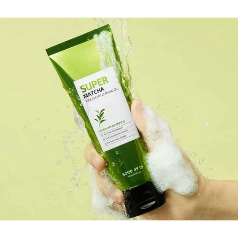 SỮA RỬA MẶT SOME BY MI SUPER MATCHA PORE CLEANSING GEL 100ML LÀM SẠCH SÂU, SE LỖ CHÂN LÔNG