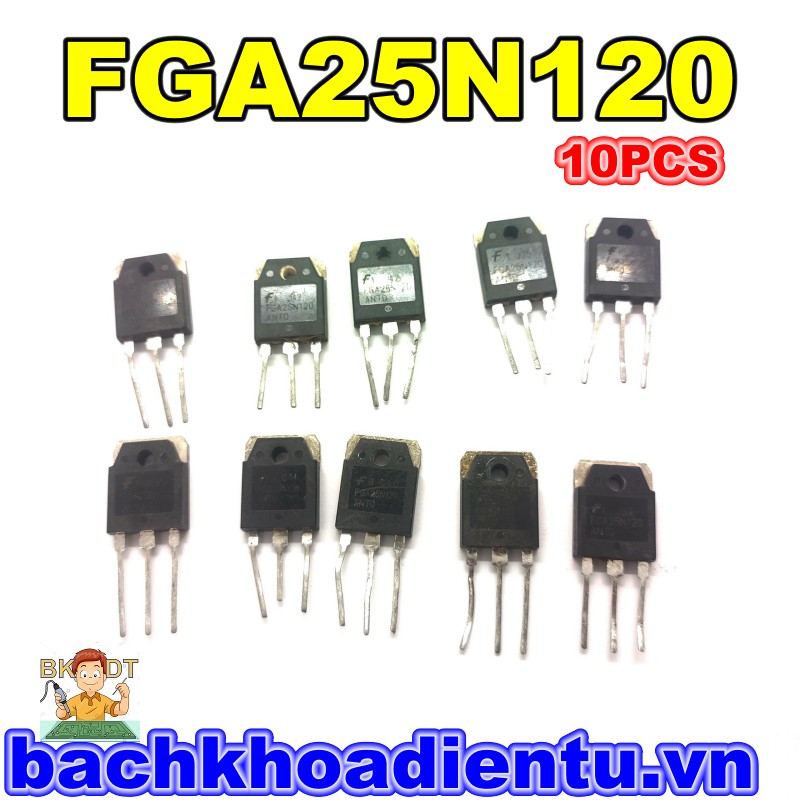 [Mã ELFLASH5 giảm 20K đơn 50K] [10c] IGBT bếp từ FGA25N120 bóc máy chính hãng.