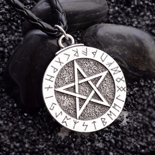 Mặt dây Ngôi sao viền kí tự Rune cổ đại