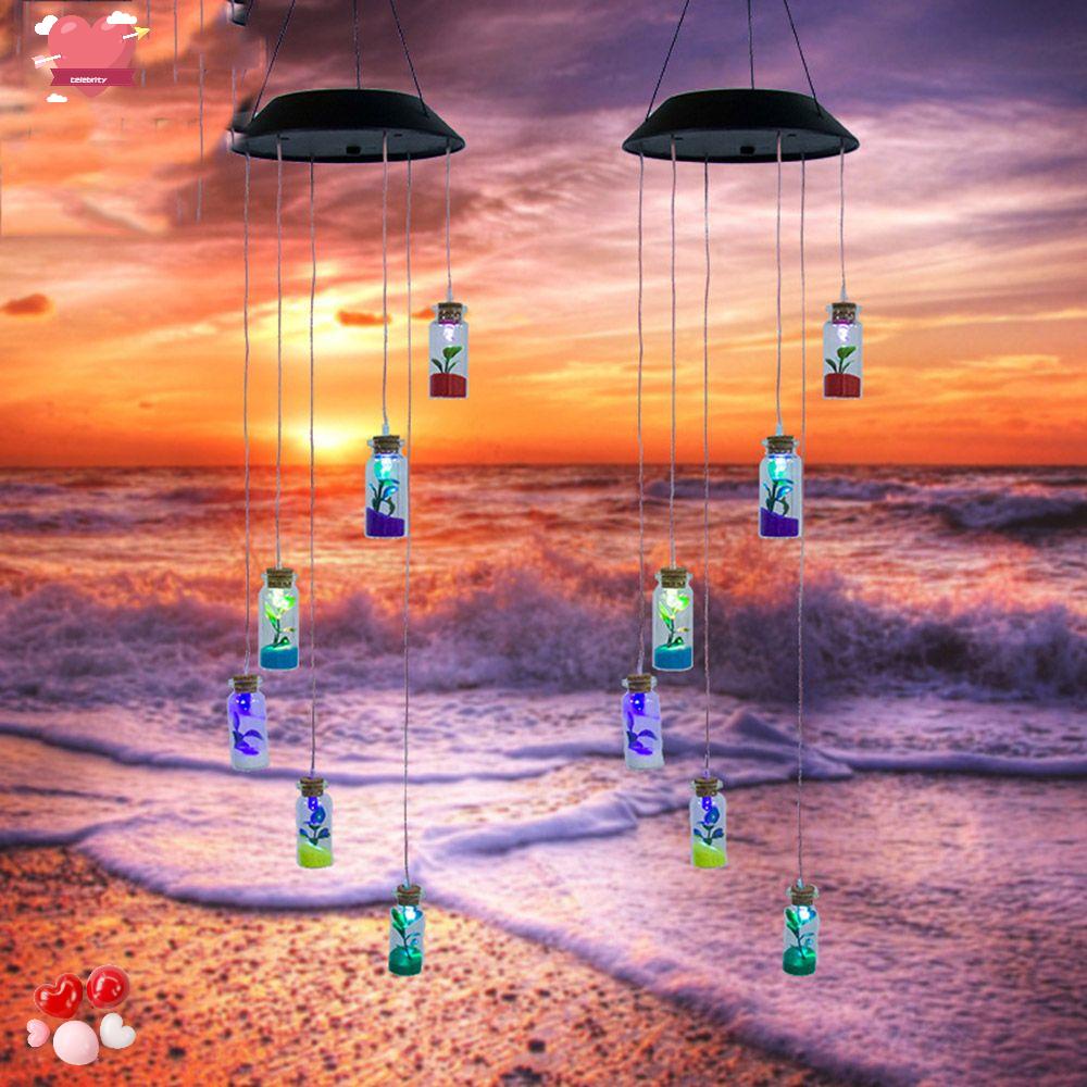 CELEBRITY1 Waterproof Wishing Bottle Wind Chime Lamp Garden Decoration Wind Chime Lamp Solar Light f