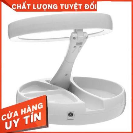 [FreeShip – Hàng loại 1] Gương trang điểm có đèn led 2 mặt gấp được tiện dụng