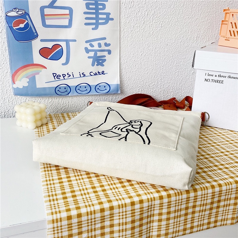 Túi Vải Canvas Mềm Mại Xinh Xắn Thời Trang Cho Nữ