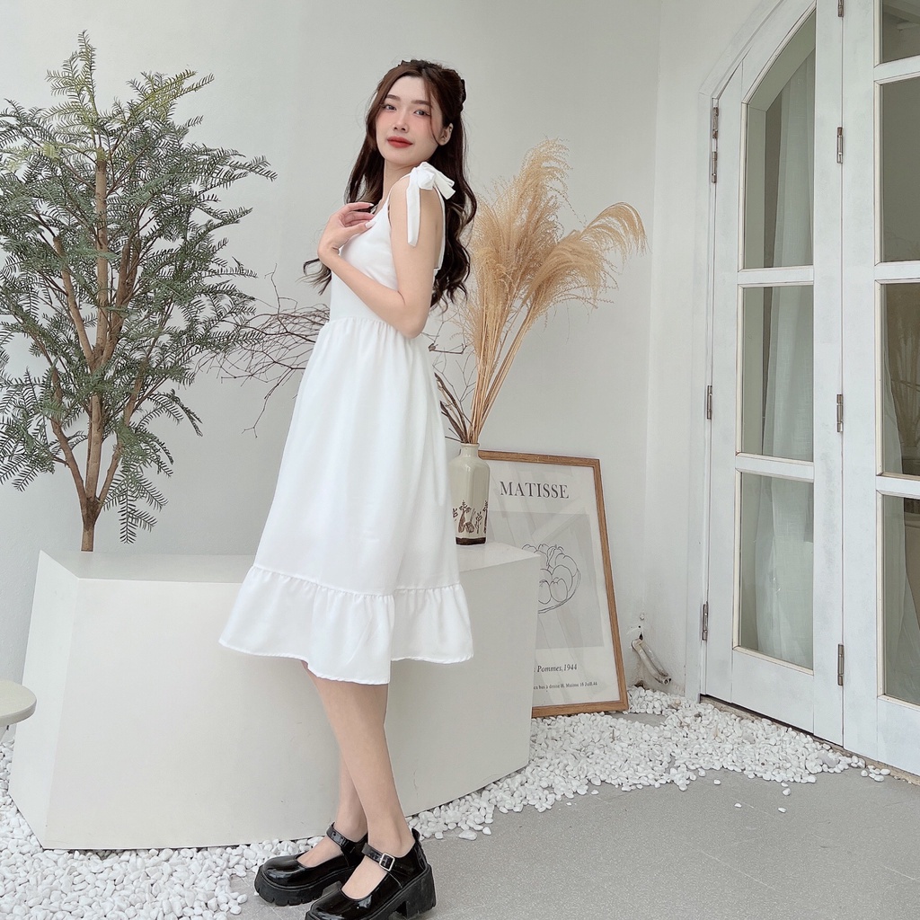 Váy 2 dây maxi dáng xuông babydoll tiểu thư phong cách hàn quốc sp011 | BigBuy360 - bigbuy360.vn