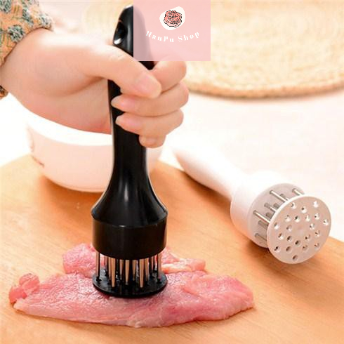 Dụng cụ đâm thịt làm mềm thịt tiện lợi làm bằng nhựa và inox có độ bền cao