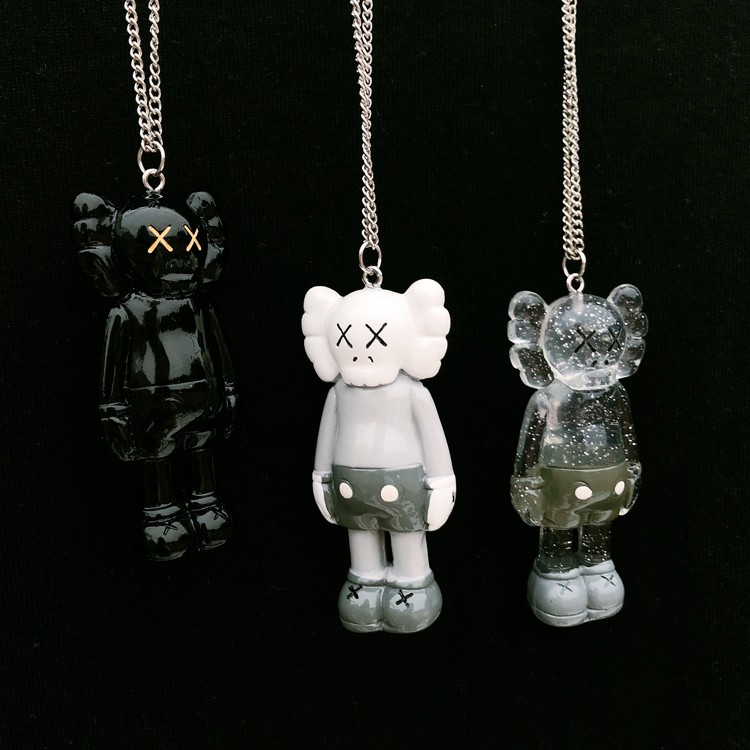 Dây chuyền mặt hoạt hình Kaws Sesame Street phong cách đường phố