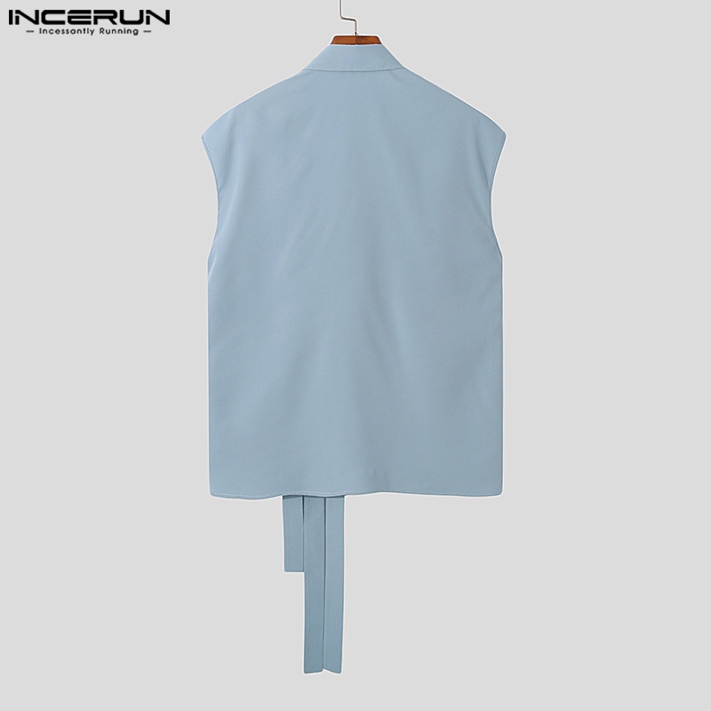 Áo ba lỗ Incerun cài nút thời trang cho nam